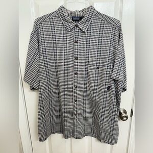 Vintage Patagonia Made in Portugal Organic Cotton Short Sleeve Button Down Shirt
